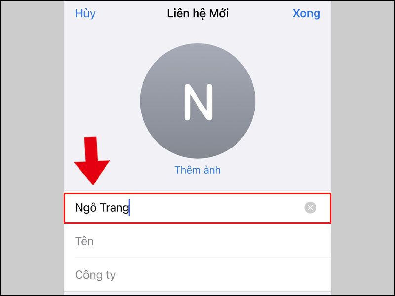 Đặt tên trên một dòng Họ hoặc Tên 